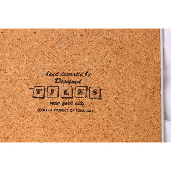 Vintage 1970's Americana Handmade Tile 6" x 6" Hand Decorated By Designed TILES - Picture 3 of 3